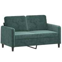 vidaXL 2-Seater Sofa Dark Green 47.2