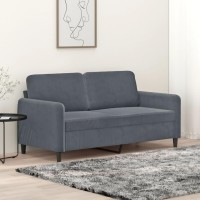 vidaXL 2-Seater Sofa Dark Gray 55.1