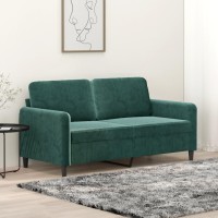 vidaXL 2-Seater Sofa Dark Green 55.1