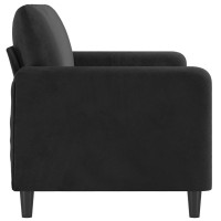 vidaXL 2-Seater Sofa Black 55.1