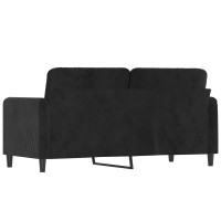 vidaXL 2-Seater Sofa Black 55.1