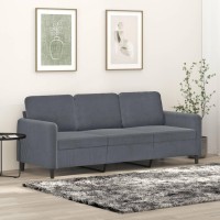 vidaXL 3-Seater Sofa Dark Gray 70.9