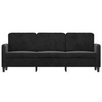 vidaXL 3-Seater Sofa Black 70.9