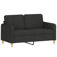 vidaXL 2-Seater Sofa Black 47.2