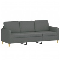 vidaXL 3-Seater Sofa Dark Gray 70.9