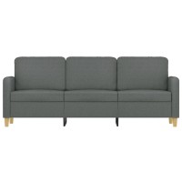 vidaXL 3-Seater Sofa Dark Gray 70.9