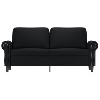 vidaXL 2-Seater Sofa Black 55.1