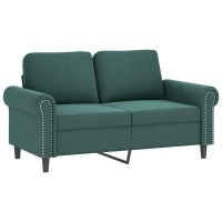 vidaXL 2-Seater Sofa Dark Green 47.2