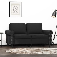 vidaXL 2-Seater Sofa Black 47.2