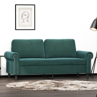 vidaXL 2-Seater Sofa Dark Green 55.1