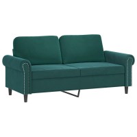 vidaXL 2-Seater Sofa Dark Green 55.1