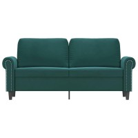 vidaXL 2-Seater Sofa Dark Green 55.1