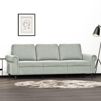 vidaXL 3-Seater Sofa Light Gray 70.9