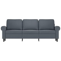 vidaXL 3-Seater Sofa Dark Gray 70.9