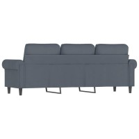 vidaXL 3-Seater Sofa Dark Gray 70.9