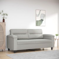 vidaXL 2-Seater Sofa Light Gray 55.1