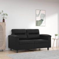 vidaXL 2-Seater Sofa Black 47.2