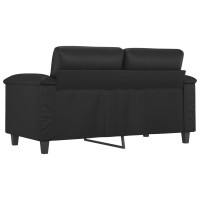 vidaXL 2-Seater Sofa Black 47.2