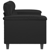 vidaXL 2-Seater Sofa Black 55.1