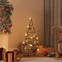 vidaXL Metal Christmas Tree for Decoration Black 23.6