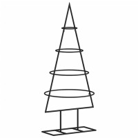 vidaXL Metal Christmas Tree for Decoration Black 23.6