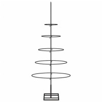 vidaXL Metal Christmas Tree for Decoration Black 35.4