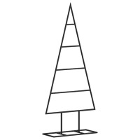 vidaXL Metal Christmas Tree for Decoration Black 23.6