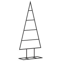 vidaXL Metal Christmas Tree for Decoration Black 23.6