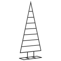 vidaXL Metal Christmas Tree for Decoration Black 49.2