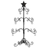 vidaXL Metal Christmas Tree for Decoration Black 35.4