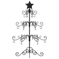 vidaXL Metal Christmas Tree for Decoration Black 35.4