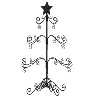 vidaXL Metal Christmas Tree for Decoration Black 35.4