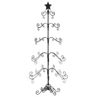 vidaXL Metal Christmas Tree for Decoration Black 59.1