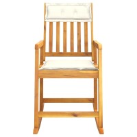 Vidaxl Rocking Chair With Cushions Solid Wood Acacia