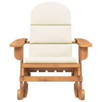 Vidaxl Adirondack Rocking Chair With Cushions Solid Wood Acacia