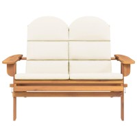 Vidaxl Adirondack Patio Bench With Cushions 49.6