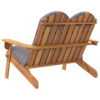 vidaXL Adirondack Patio Bench with Cushions 49.6