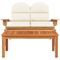 vidaXL 2 Piece Adirondack Patio Lounge Set Solid Wood Acacia