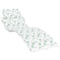 vidaXL Sun Lounger Cushion Leaf Pattern Oxford Fabric