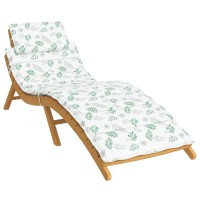 vidaXL Sun Lounger Cushion Leaf Pattern Oxford Fabric