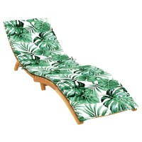 vidaXL Sun Lounger Cushion Leaf Pattern Oxford Fabric