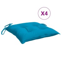 vidaXL Chair Cushions 4 pcs Light Blue 15.7