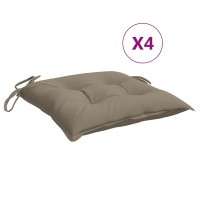 vidaXL Chair Cushions 4 pcs Taupe 15.7