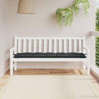 vidaXL Garden Bench Cushion Black Check Pattern 70.9