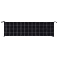 vidaXL Garden Bench Cushion Black Check Pattern 70.9