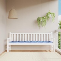 Vidaxl Garden Bench Cushion Blue&White Stripe 78.7X19.7X2.8 Fabric