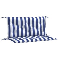 Vidaxl Garden Bench Cushions 2Pcs Blue&White Stripe 39.4X19.7X2.8 Fabric