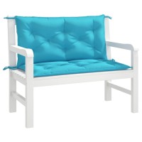 Vidaxl Garden Bench Cushions 2Pcs Turquoise 39.4X19.7X2.8 Fabric