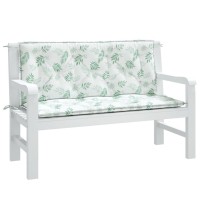 Vidaxl Garden Bench Cushions 2Pcs Leaf Pattern 47.2X19.7X2.8 Fabric