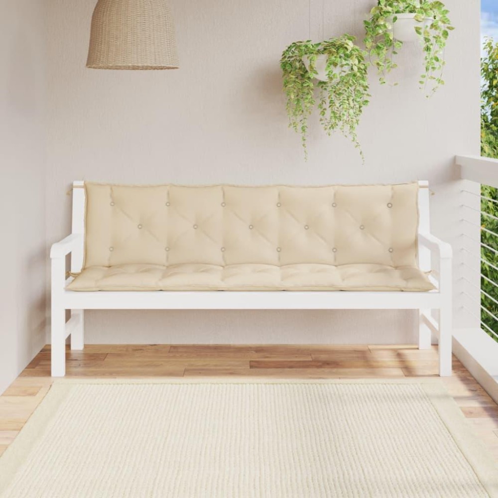 vidaXL Garden Bench Cushions 2 pcs Beige 70.9